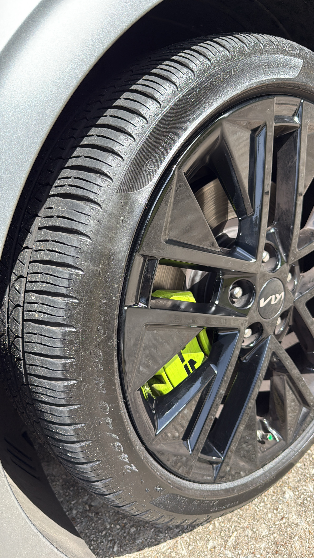 Curb rash repair after - Kia EV6 wheel restored in Atlanta